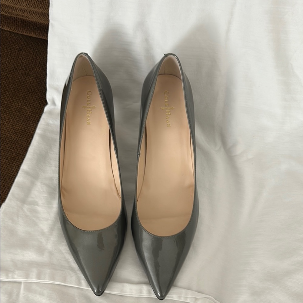 Cole Haan Gray Pointed Toe Heels Elegant Design